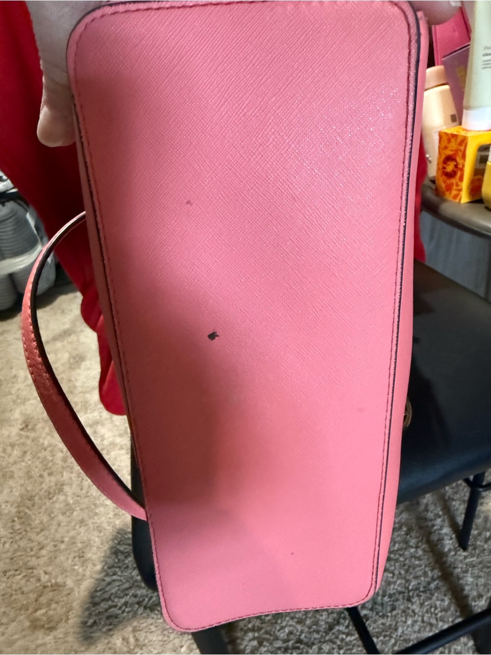 Michael Kors Coral Pink Saffiano Leather Tote with Gold Hardware - Picture 8 of 16